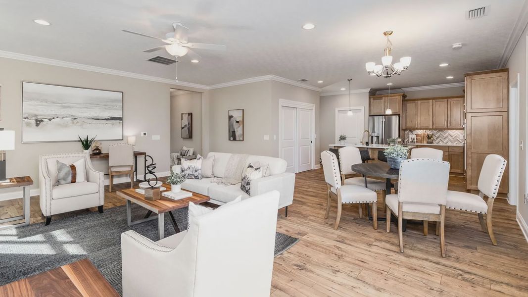 Representative furnished interior of a home built from the Capri by Epcon Communities in The Courtyards at Oak Grove, Durham (Image 15).