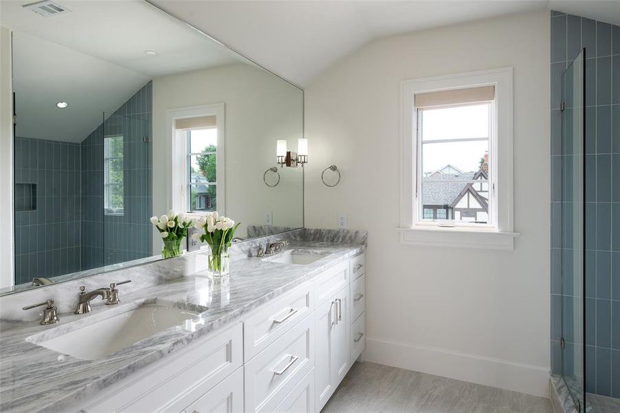 Furnished interior view inside a new home in , Highland Park (Image 32).
