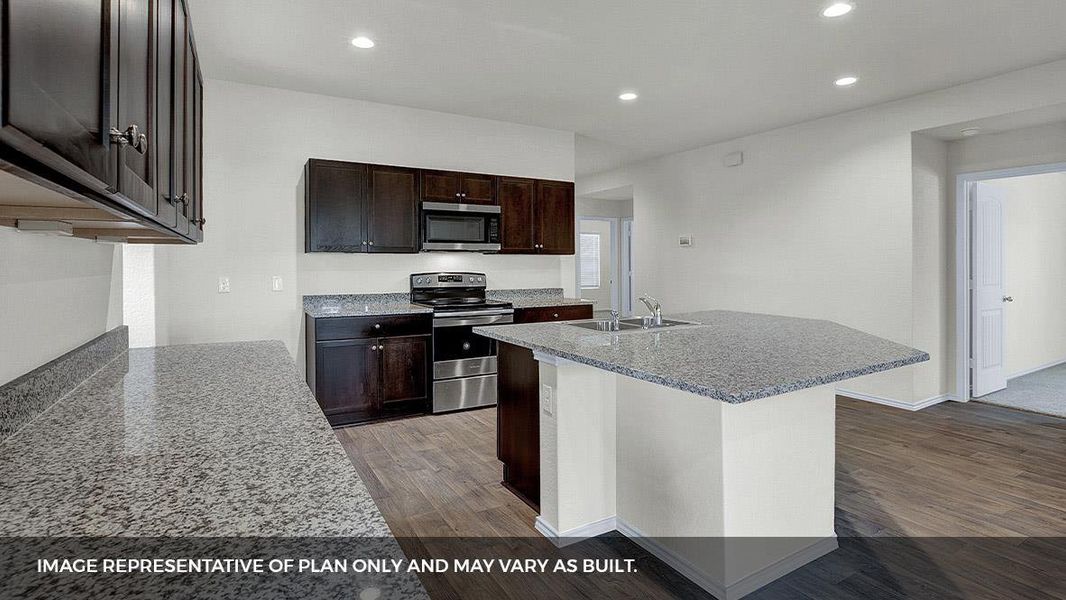 Furnished interior view inside a new home in Bar W Ranch, Leander (Image 3).