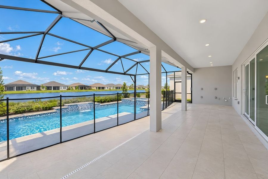 Exterior details and patio area of a home in Skye Ranch Community Group Page, Sarasota (Image 3).