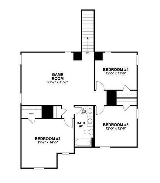 2D floor plan layout of this home in Magnolia Ridge, Magnolia, TX (Image 5).