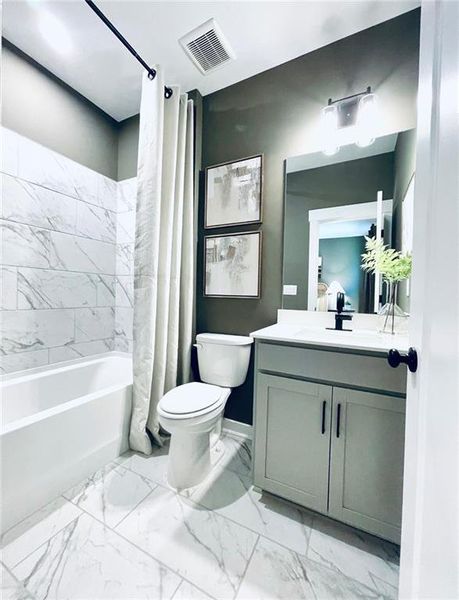 Furnished interior view inside a new home in Hopewell Reserve, Cumming (Image 33). Furnished interior view inside a new home in Hopewell Reserve, Cumming (Image 33).