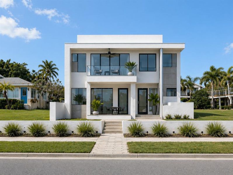 Front exterior of a new home in , St. Petersburg, FL, highlighting curb appeal (Image 1). Front exterior of a new home in , St. Petersburg, FL, highlighting curb appeal (Image 1).