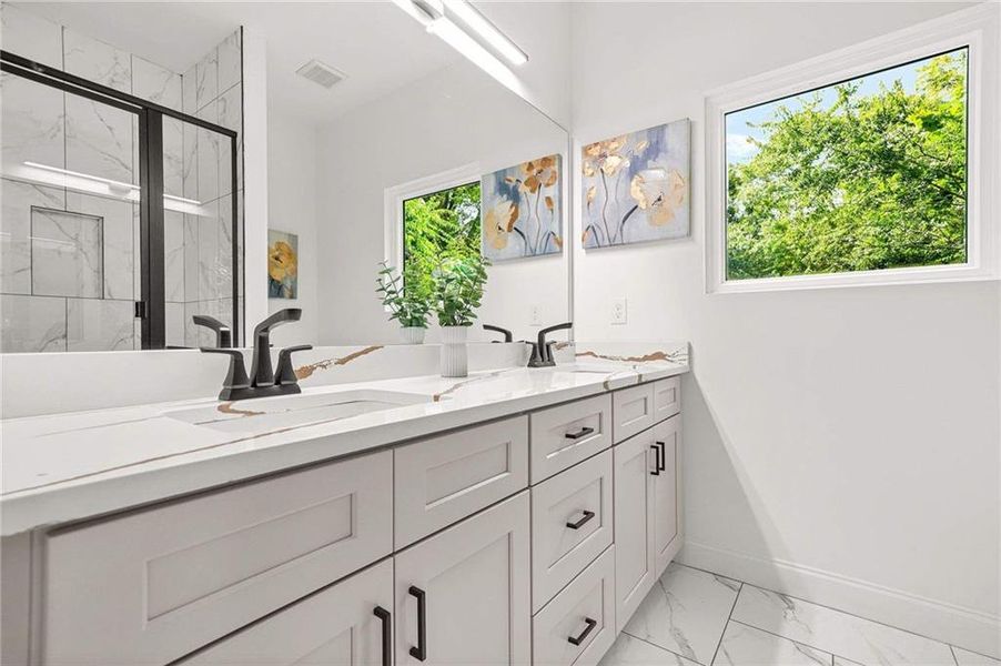 Furnished interior view inside a new home in , Atlanta (Image 6). Furnished interior view inside a new home in , Atlanta (Image 6).