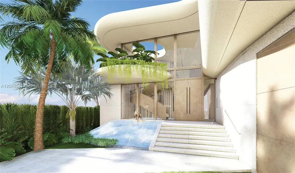 Exterior details and patio area of a home in , Miami (Image 2). Exterior details and patio area of a home in , Miami (Image 2).
