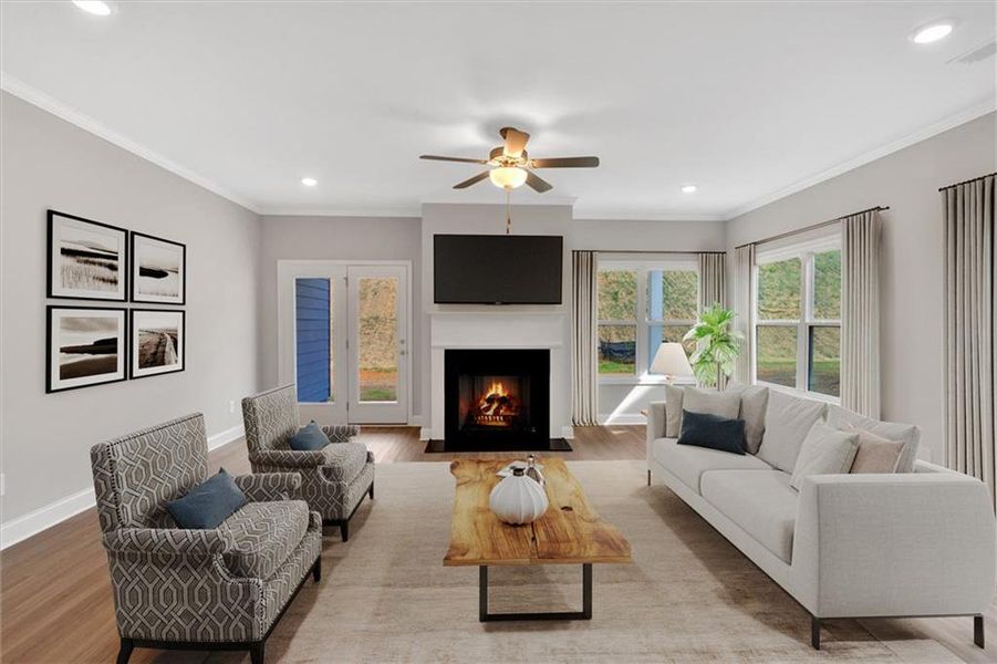 Furnished interior view inside a new home in Heritage Pointe at The Georgian, Villa Rica (Image 11).