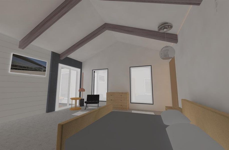 Bedroom featuring carpet flooring