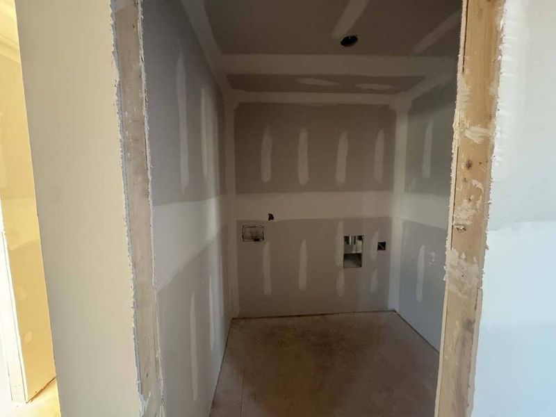 Laundry Room Construction Progress