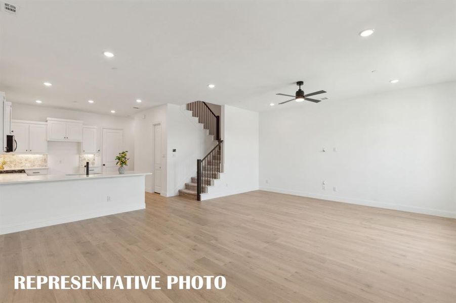 Our Margaret plan offers a main floor open concept layout designed for entertaining!  REPRESENTATIVE PHOTO