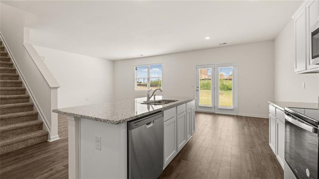 Furnished interior view inside a new home in The Preserve at Agricultural Village, Perry (Image 3). Furnished interior view inside a new home in The Preserve at Agricultural Village, Perry (Image 3).