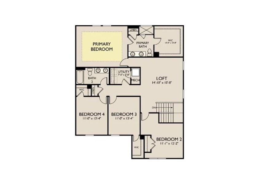 2D floor plan layout of this home in Cades Bluff, Lebanon, TN (Image 3).