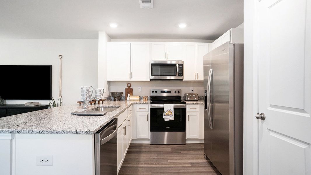 Furnished interior view inside a new home in The Townes at Amber Bluff, Conway (Image 7).