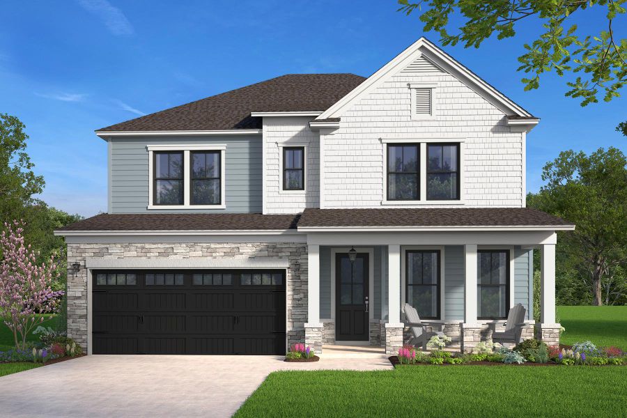 Representative exterior photo of a completed home built from the Belmont by Hunter Quinn Homes in Horry County Homes, Myrtle Beach, SC (Image 2). Representative exterior photo of a completed home built from the Belmont by Hunter Quinn Homes in Horry County Homes, Myrtle Beach, SC (Image 2).