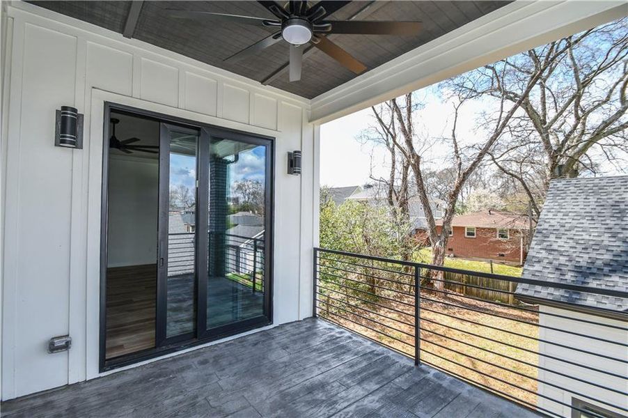 Exterior details and patio area of a home in , Atlanta (Image 38).