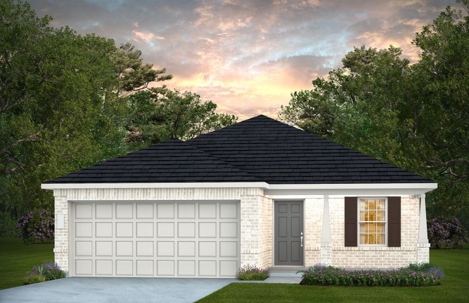 Representative exterior photo of a completed home built from the Hewitt by Centex in Pinara Pines, Conroe, TX (Image 2). Representative exterior photo of a completed home built from the Hewitt by Centex in Pinara Pines, Conroe, TX (Image 2).