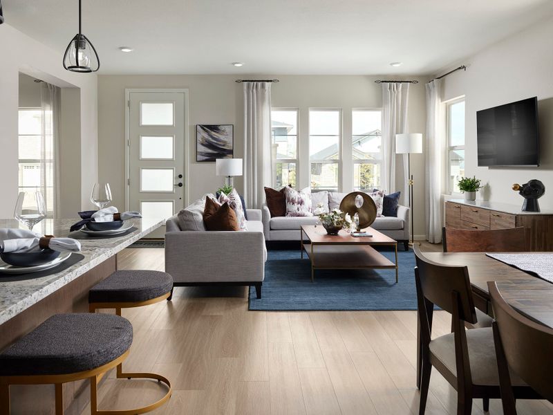 Representative furnished interior of a home built from the 3202 by Tri Pointe Homes in The Aurora Highlands, Aurora (Image 4).