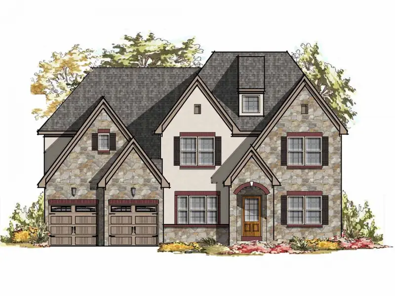 Representative rendering of the exterior for the Ethan by Keystone Custom Homes (Image 3).