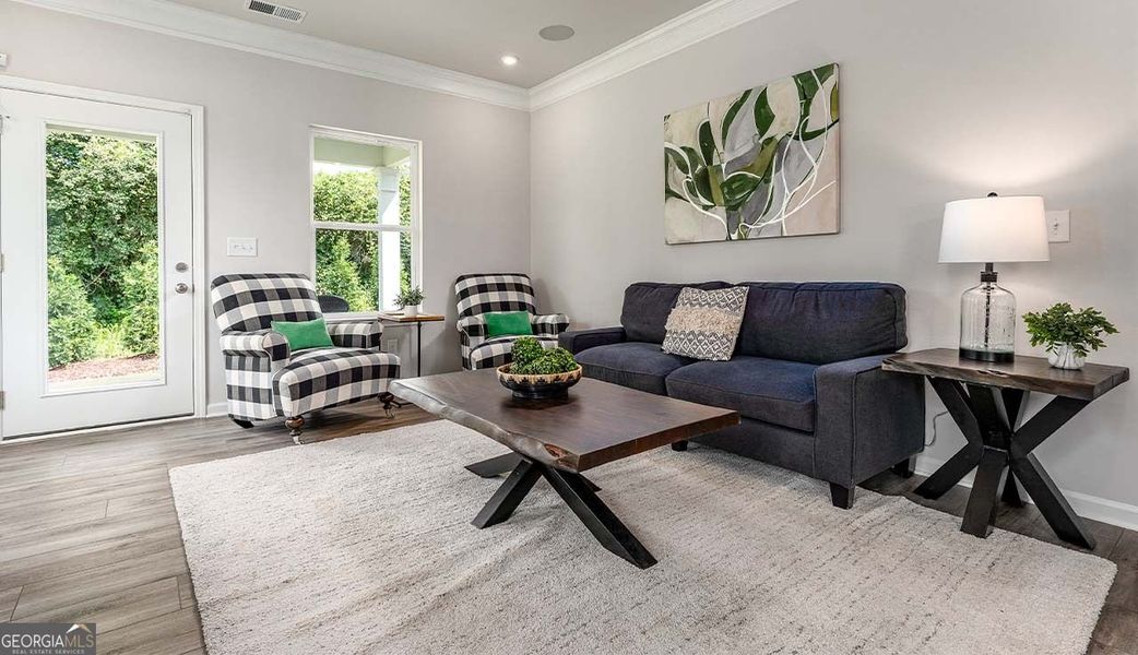 Furnished interior view inside a new home in Bryson Farms, Byron (Image 11).