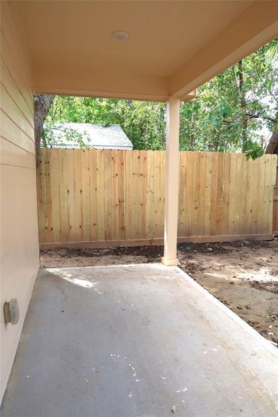 Back covered porch.