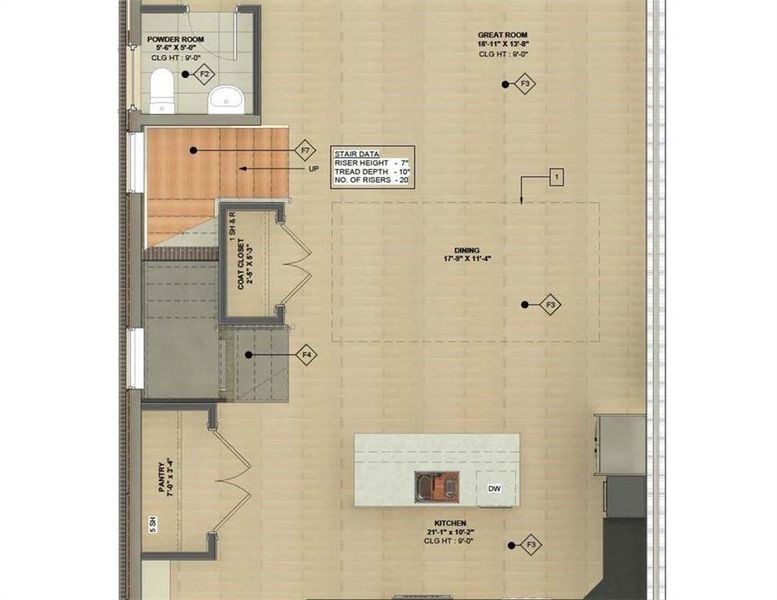 2D floor plan layout of this home in , Duluth, GA (Image 6).