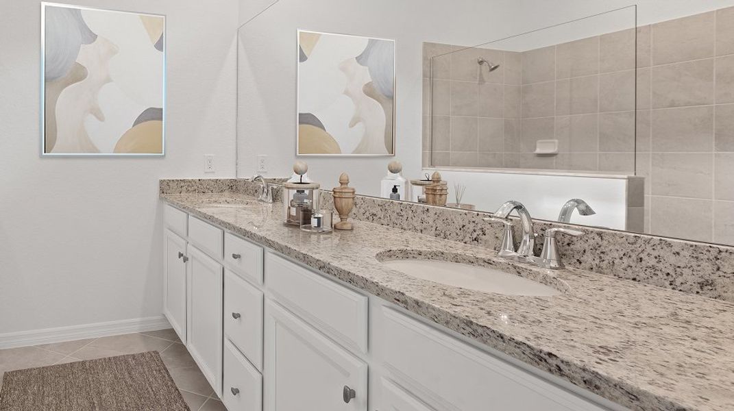 Execuitve Homes Portico EI Owners Bath Granite Countertops