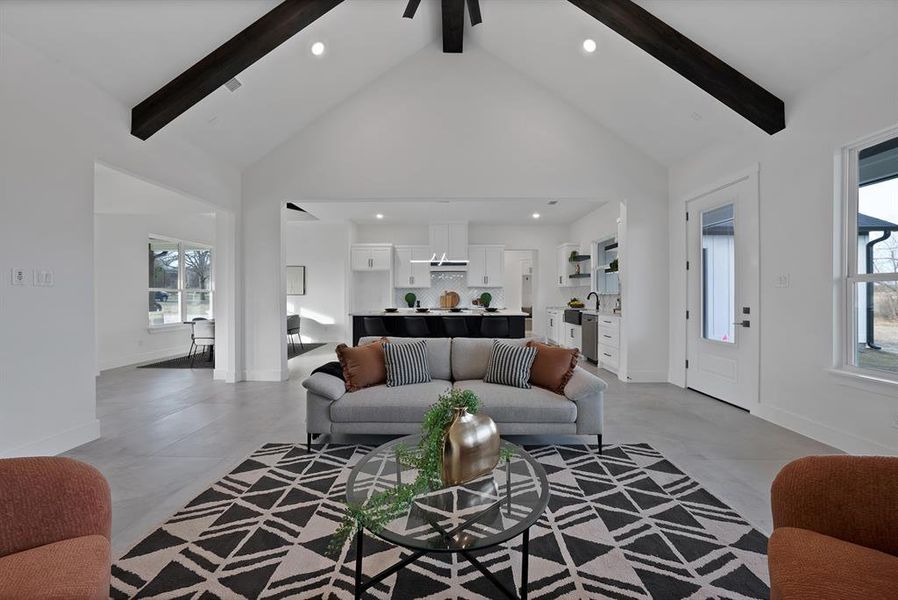 Furnished interior view inside a new home in , Celeste (Image 13).