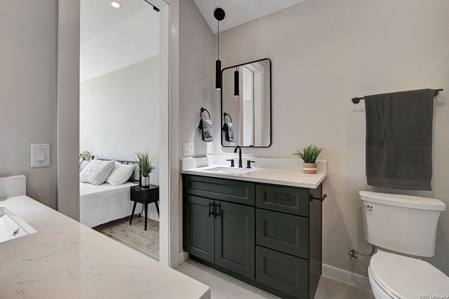 Furnished interior view inside a new home in , Fischer (Image 15).