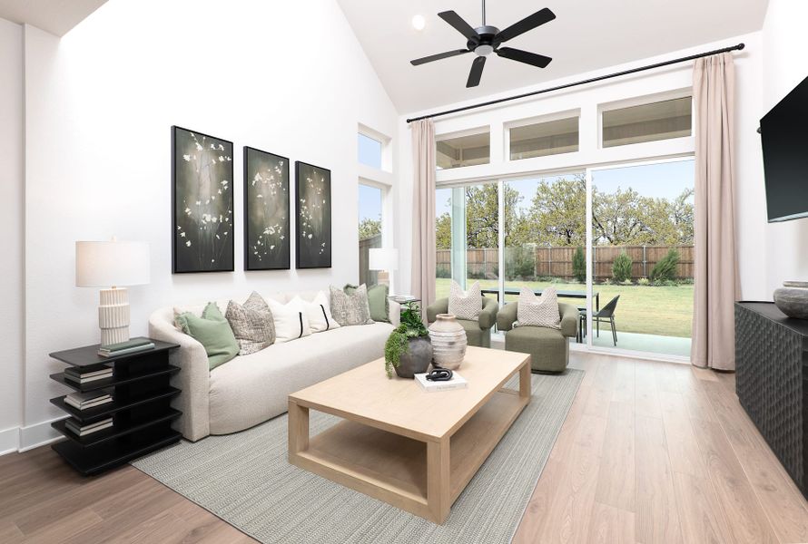 Representative furnished interior of a home built from the Winfield by Tri Pointe Homes in The Meadows, Denton (Image 6).