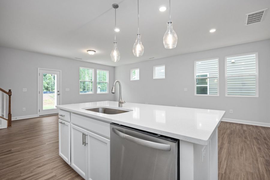 Representative furnished interior of a home built from the The Durham by Davidson Homes LLC in Gregory Village Townhomes, Lillington (Image 8).