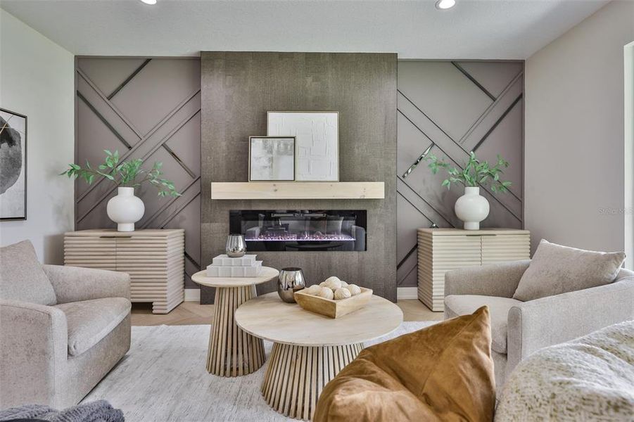 Furnished interior view inside a new home in , Tampa (Image 42). Furnished interior view inside a new home in , Tampa (Image 42).