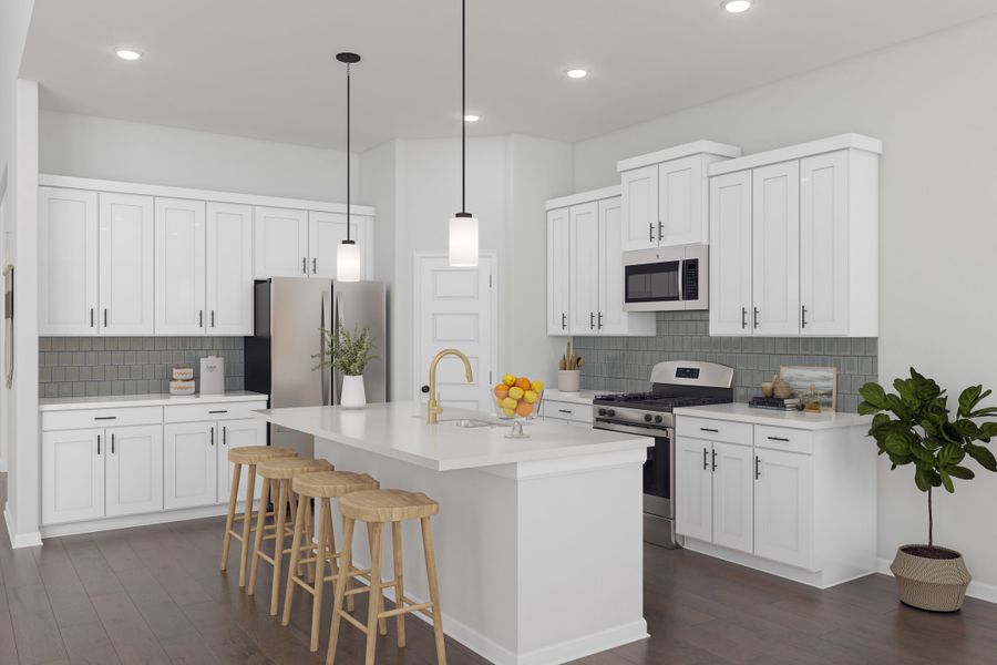 Representative furnished interior of a home built from the Enfield by Tri Pointe Homes in Lariat, Liberty Hill (Image 11).