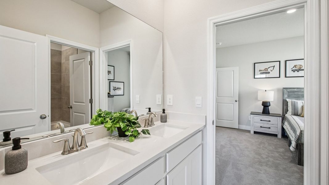 Furnished interior view inside a new home in Deerbrook, Land O' Lakes (Image 25). Furnished interior view inside a new home in Deerbrook, Land O' Lakes (Image 25).