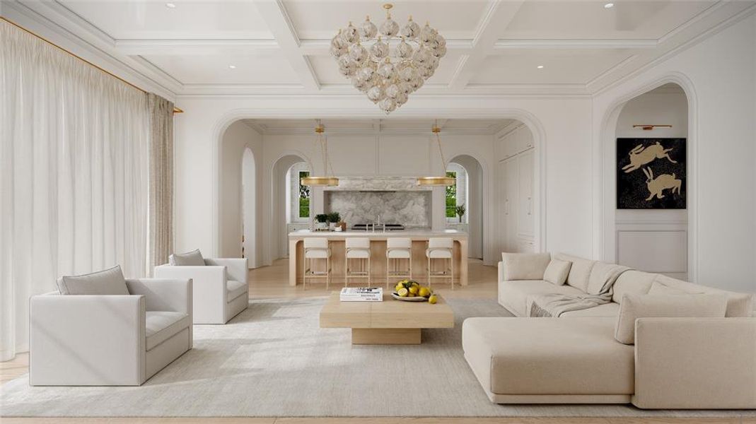 Furnished interior view inside a new home in , Highland Park (Image 8).