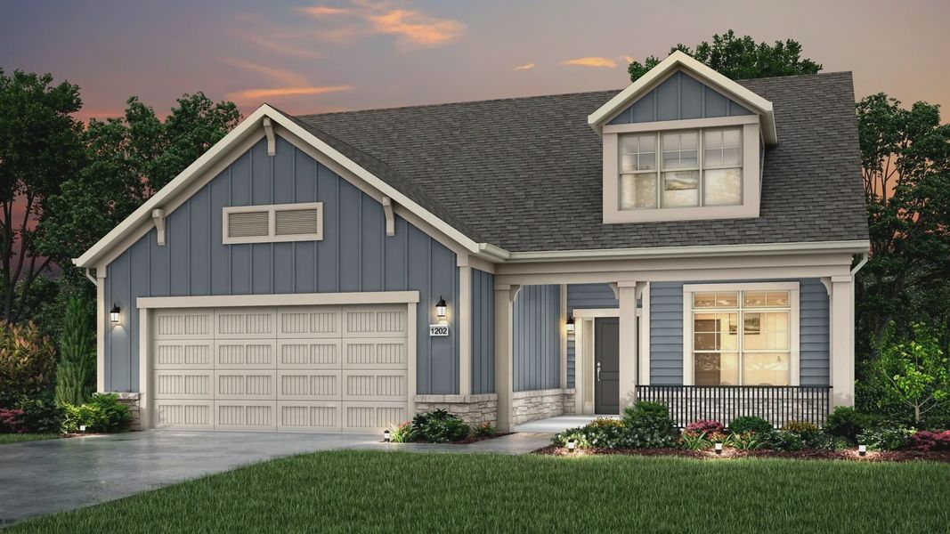 Representative exterior photo of a completed home built from the Torino by Epcon Communities in The Villas at Pinewood, Asheboro, NC (Image 22).