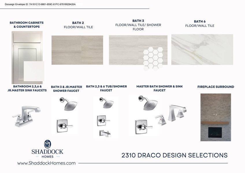 Sample of building materials used in homes in Winding Creek, Rockwall (Image 4).