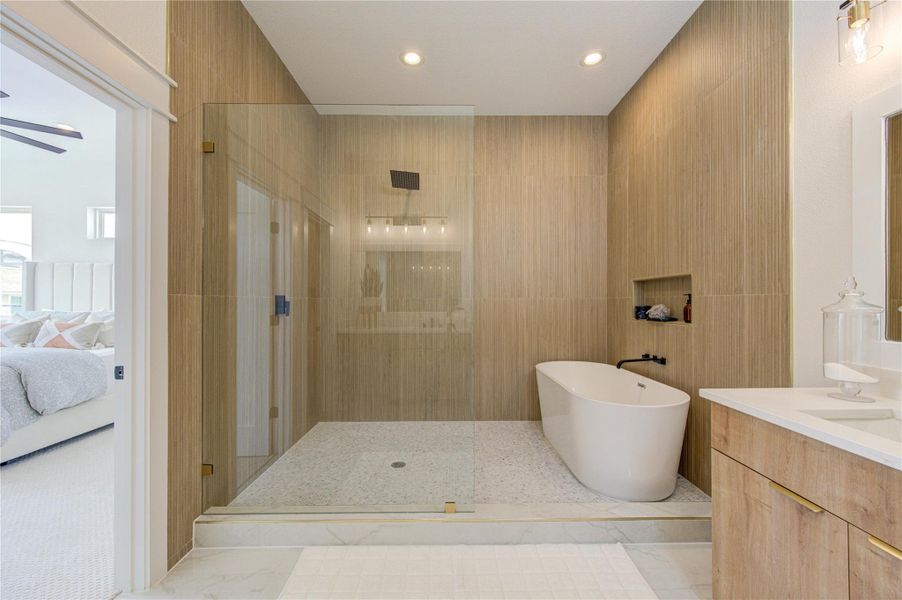 Furnished interior view inside a new home in , Houston (Image 40).