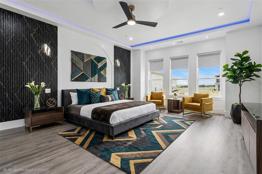 Staged Upper Master Suite Furniture