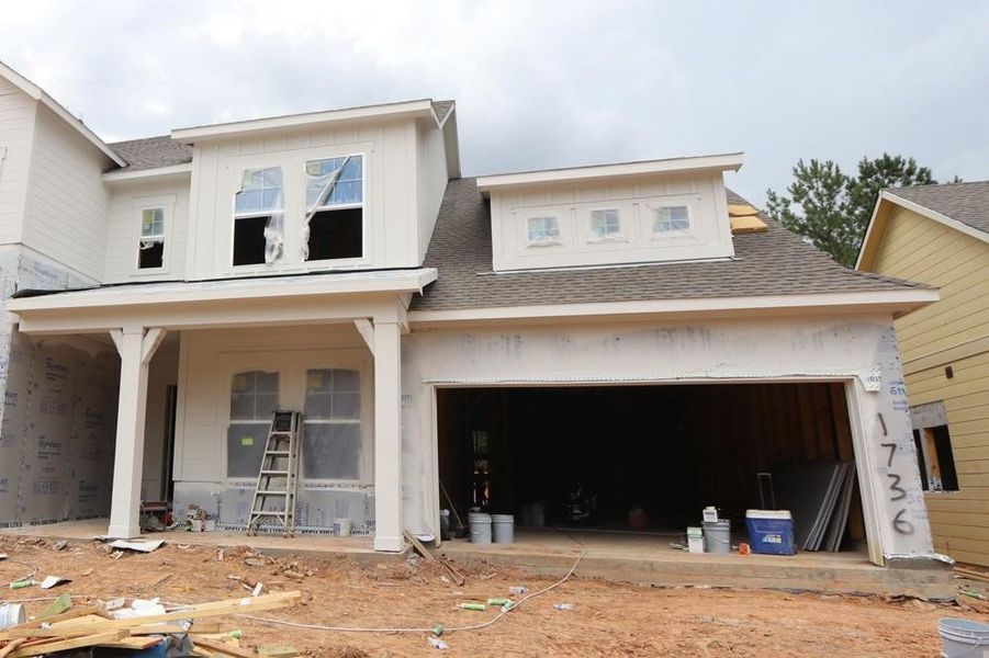 In-progress construction of a new home in Colton 65' Homesites, Todd Mission, TX (Image 24).