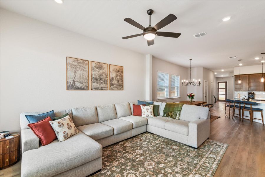 Furnished interior view inside a new home in Mayfair - Select Garden Series, New Braunfels (Image 42). Furnished interior view inside a new home in Mayfair - Select Garden Series, New Braunfels (Image 42).