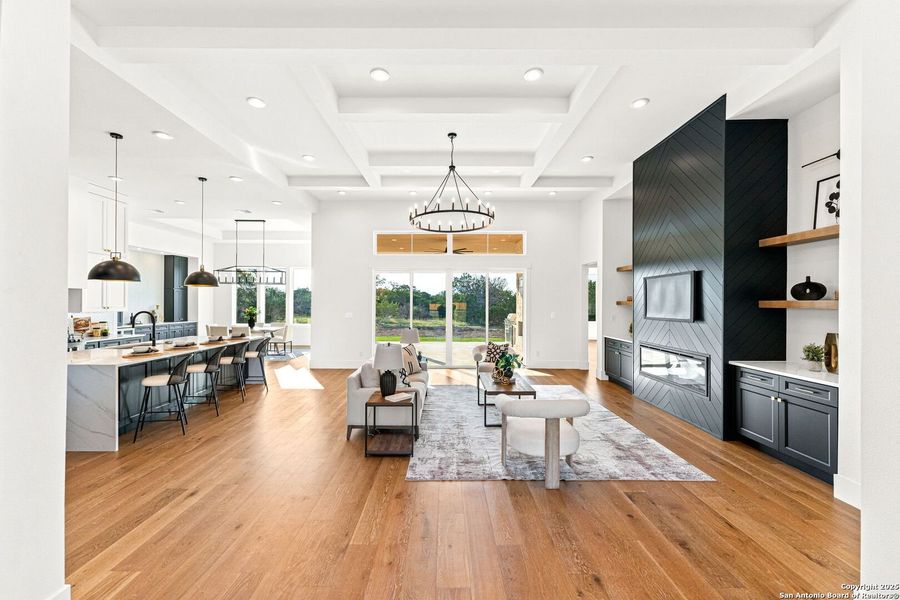 Furnished interior view inside a new home in , Bandera (Image 42).