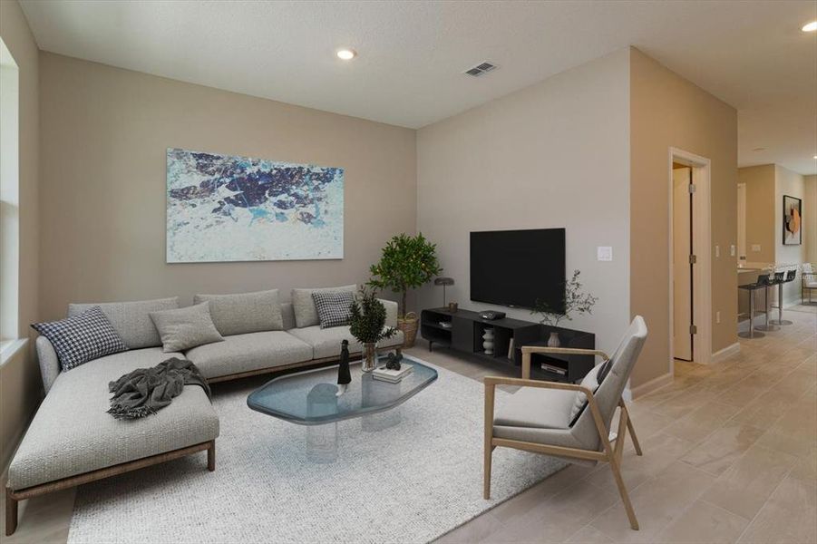 Furnished interior view inside a new home in Serenade at Ovation, Winter Garden (Image 5).