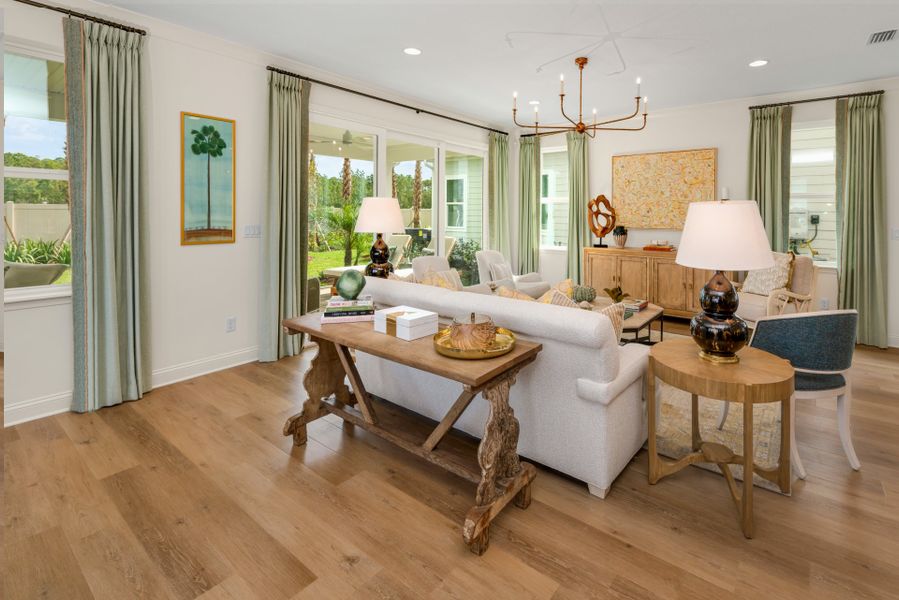 Representative furnished interior of a home built from the Liberty by Riverside Homes in Mariposa at EverRange, Jacksonville (Image 29).