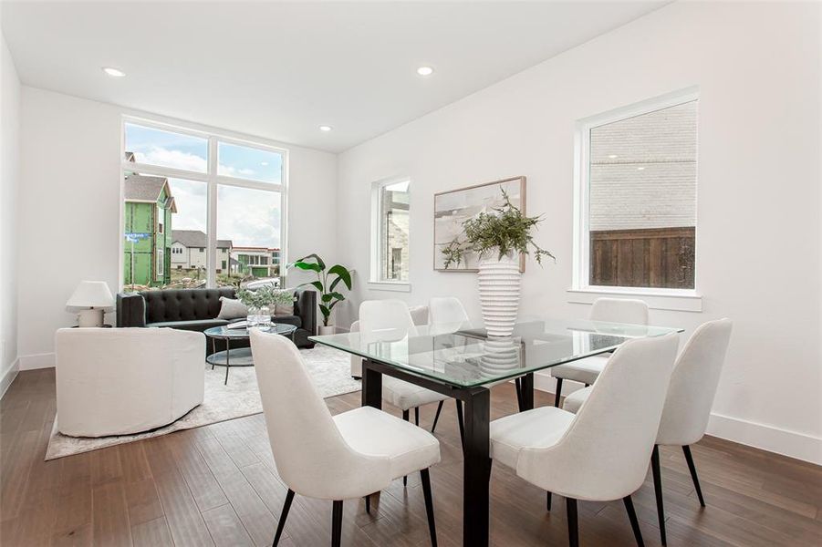 Dining room featuring hardwood / wood-style flooring