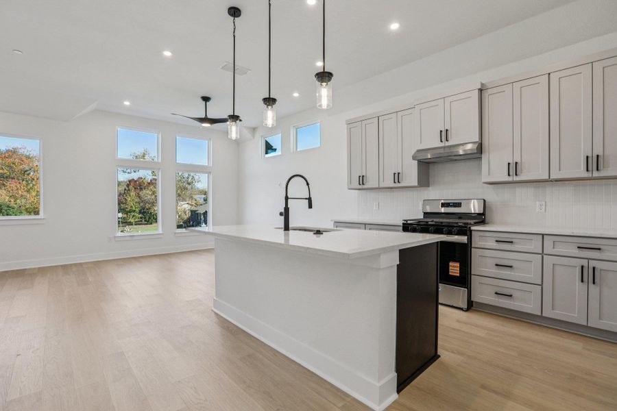 Furnished interior view inside a new home in Koenig Townhomes, Austin (Image 12).