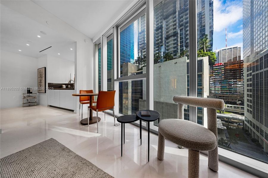Furnished interior view inside a new home in Aston Martin Residences, Miami (Image 14).