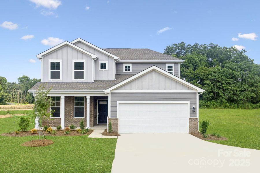 Front exterior of a new home in , Locust, NC, highlighting curb appeal (Image 2). Front exterior of a new home in , Locust, NC, highlighting curb appeal (Image 2).