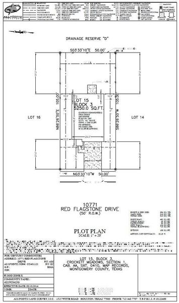 2D floor plan layout of this home in Crockett Meadows, Conroe, TX (Image 3).