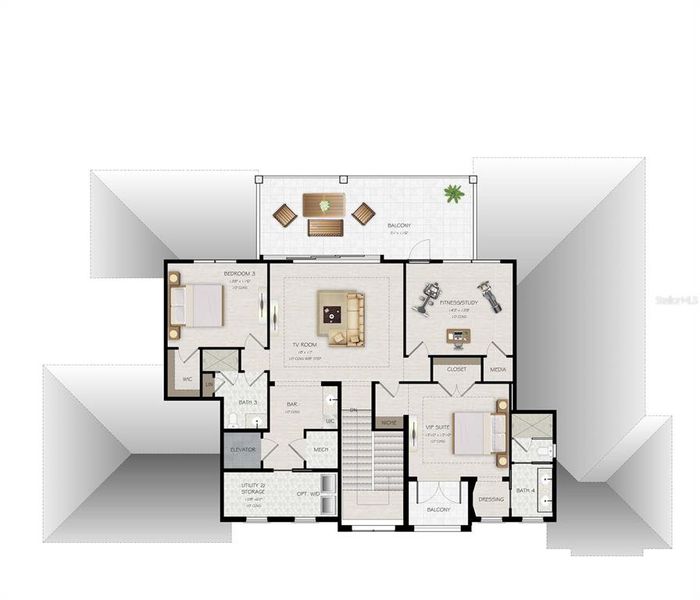 2D floor plan layout of this home in , Sarasota, FL (Image 6).
