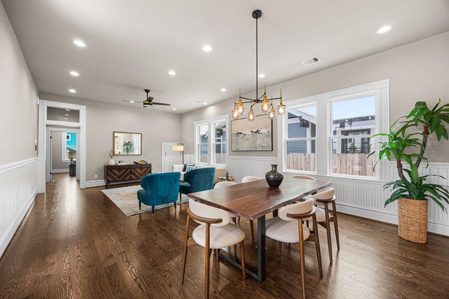 Enjoy generous natural light from the large windows throughout the 1st floor. Enjoy generous natural light from the large windows throughout the 1st floor.