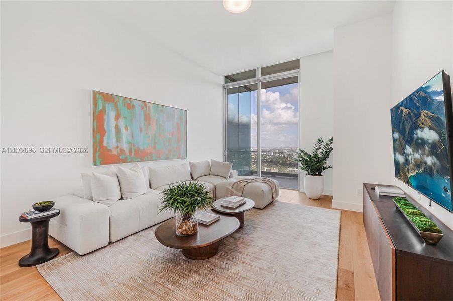 Furnished interior view inside a new home in , Miami (Image 35).